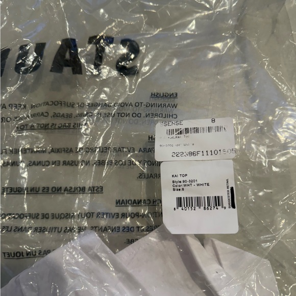 NWT - Staud Kai Top White Sz 8 - Picture 4 of 9